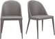 Moe's Home Collection Burton 2-Piece Dark Grey Dining Chair Set-4