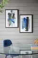 A & B Home Rosanna 2-Piece Black/Blue/White Wall Art Set-4