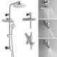 Forno Acqua AcquaFALL Polished Chrome 24" Retrofit Shower System-5