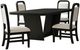 Elements International Ridgemont 5-Piece Black Grain/White Dining Set-0
