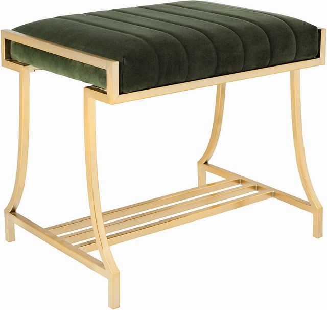 Coaster® Formosa Dark Moss Upholstered Vanity Stool-0