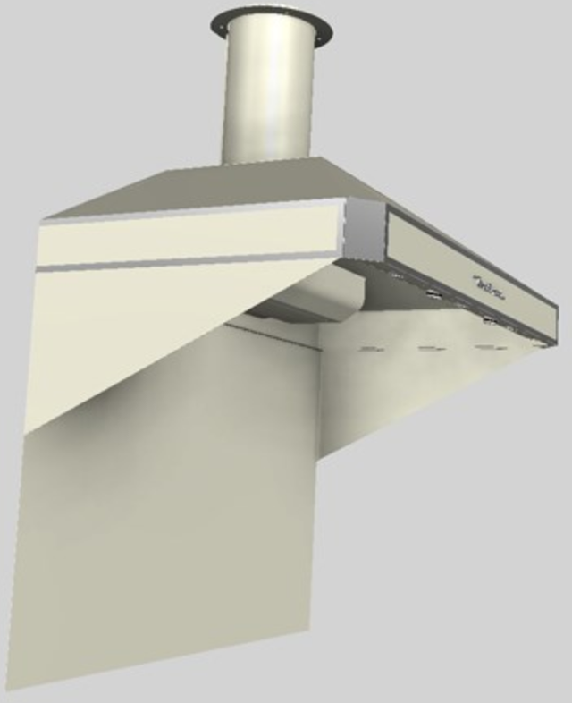 Vent-A-Hood® A Series 48" Biscuit Retro Style Wall Mounted Range Hood-1
