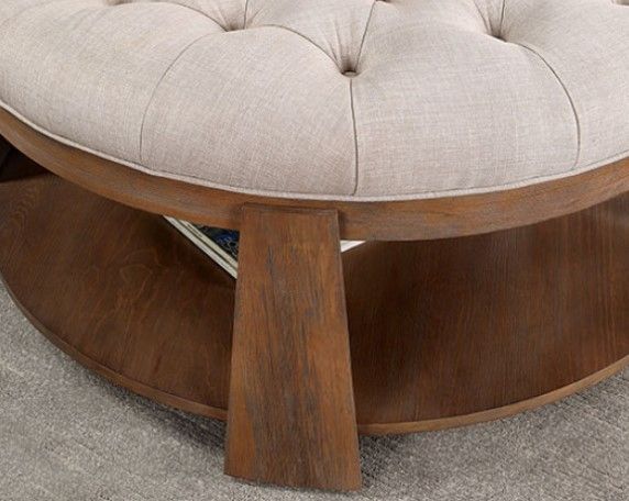 Furniture of America® Guis Beige/Natural Tone Coffee Table-2