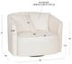 Powell® Ruby White Sherpa Swivel Chair-2