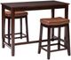 Linon Claridge 3-Piece Brown/Cognac Counter Table Set-0