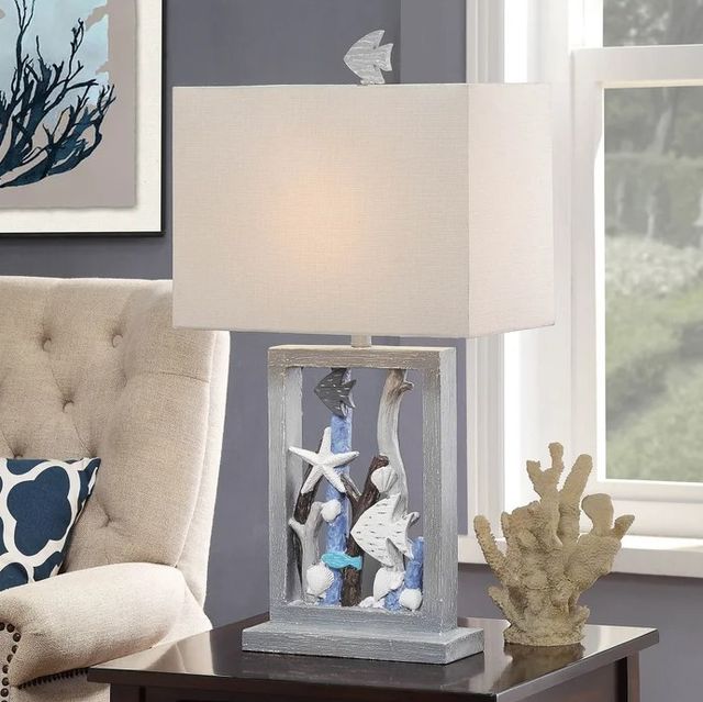 Stylecraft Serene Nautical Silver/White 32" Table Lamp-4