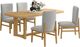 Elements International Portland 5-Piece Natural Dining Set-0