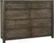 LM Co Home by Vaughan-Bassett Crafted Oak by Ben & Erin Napier Aged Gray 8-Drawer Dresser-0