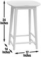 Steve Silver Co. Hilton White Counter Stool-1