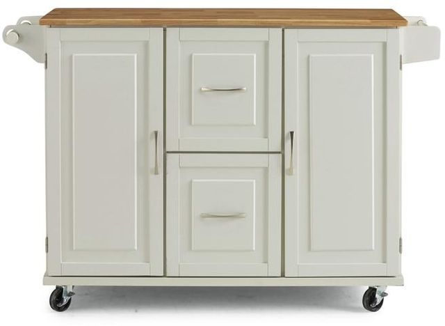 homestyles® Dolly Madison Natural Maple/White Kitchen Cart-6