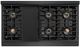 ZLINE Autograph Edition Paramount 48" Black Satin Stainless Steel and Champagne Bronze Accents Gas Rangetop with 8 Burner DuoPro™ Cooktop -3
