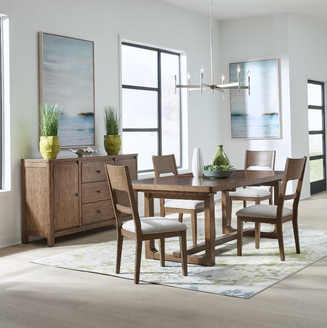 Liberty Furniture Harmony 5-Piece Brownstone/Oatmeal Dining Set-1