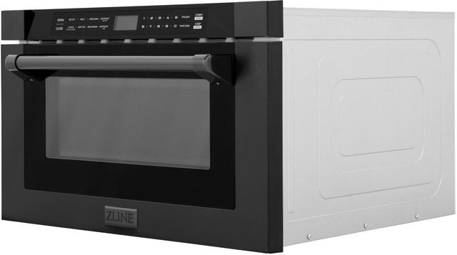 ZLINE 1.2 cu. ft. Black Stainless Steel Built-in Microwave Drawer -2