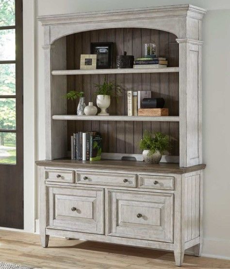 Liberty Furniture Heartland Antique White Credenza and Hutch-5