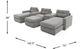 Drew & Jonathan Home ModularOne New Horizon 6-Piece Gray Modular Chaise Sectional-2