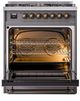 Ilve® Nostalgie II Series 30" Graphite Matte Pro Style Dual Fuel Range-3