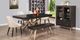 Handstone Customizable Laguna Metal Base 42x60 Dining Table with 2x12” Leaves-1