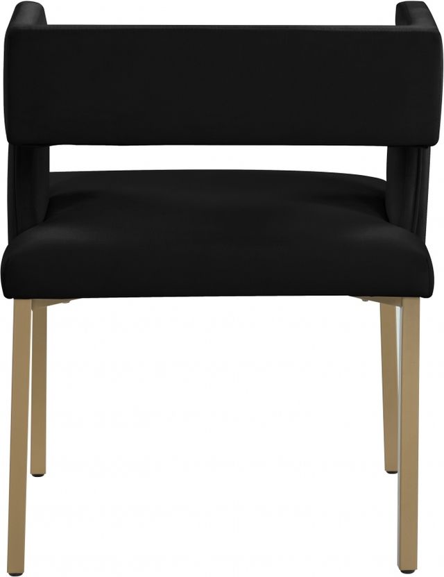 Meridian Furniture Caleb Black/Gold Velvet Dining Chair-3