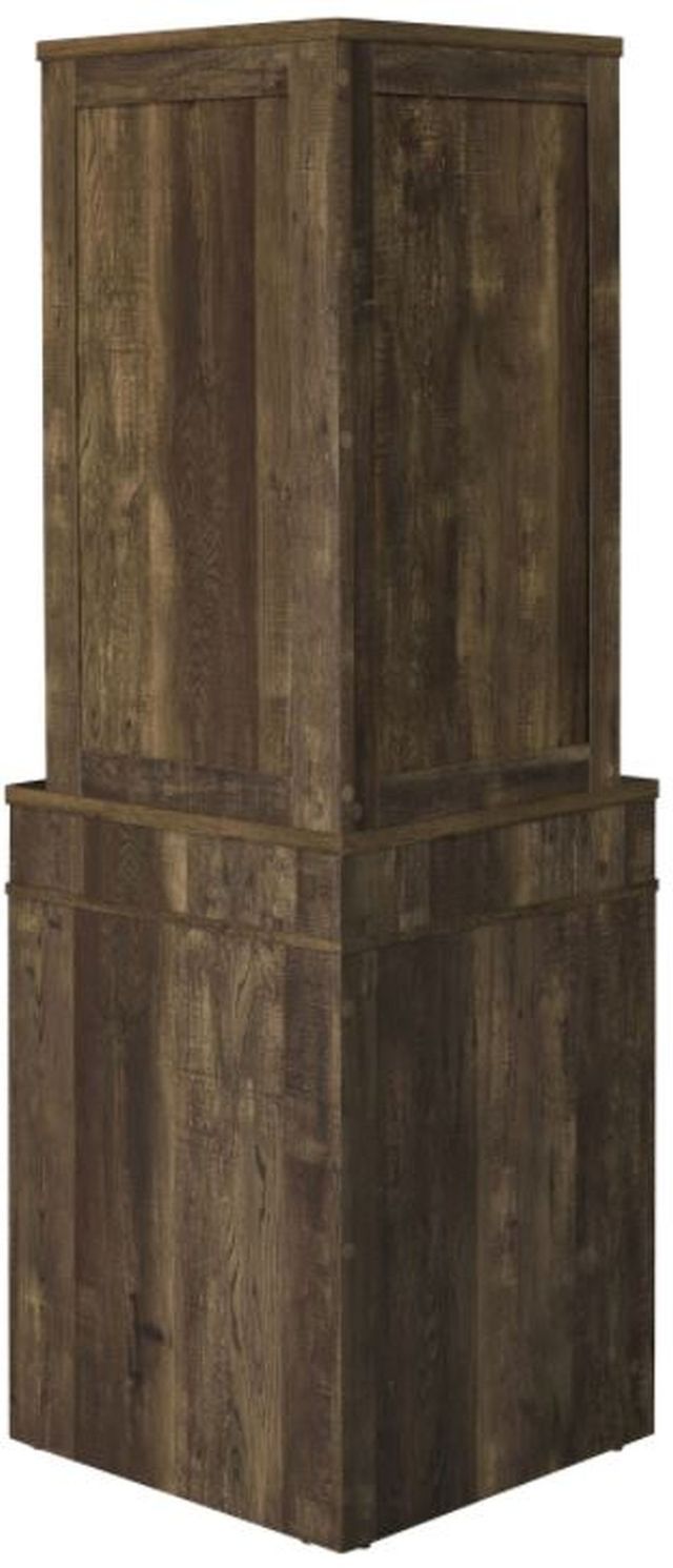 Coaster® Alviso Rustic Oak Corner Bar Cabinet with Stemware Rack-4