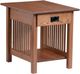 Country Classic Collection Customizable Mission End Table with Drawer-0
