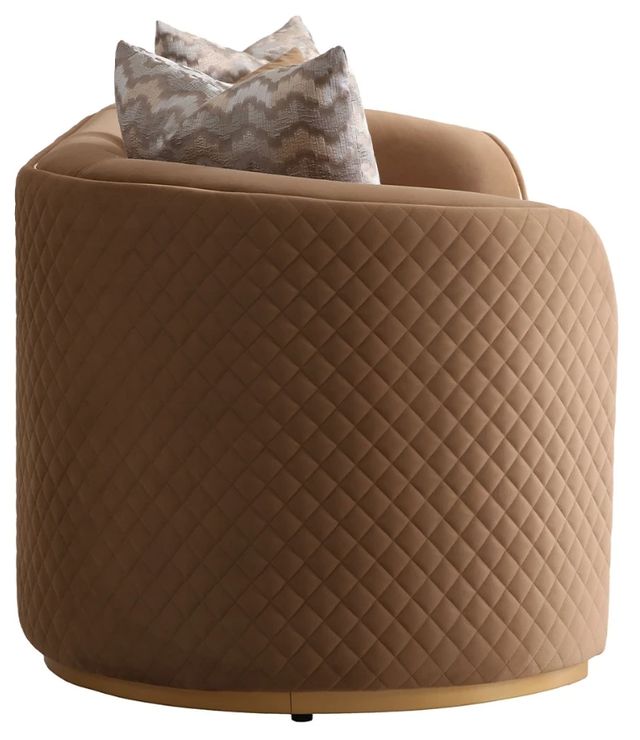 Michael Amini® Ariana Caramel/Gold Loveseat-3