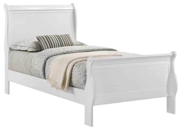 Coaster Louis Philippe White Twin Sleigh Panel Bed M H Appliance