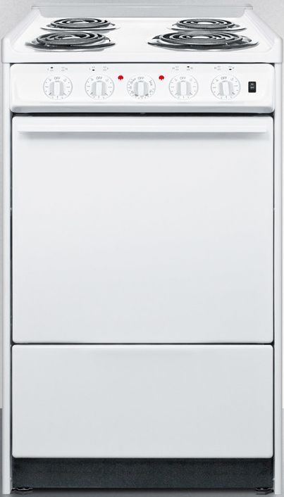 Summit® 20" White Slide-In Electric Range-0
