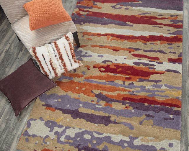 Rizzy Home Connie Post Multi-Color 18" Round Rug-3