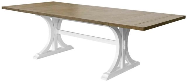 Martin Furniture Bluff Point Tawny Brown Dining Table with Trestle Base-2