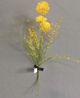 A & B Home Yellow Thistle Ball Spray-0