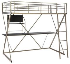 Powell® Youth Black/Pewter Twin Loft Bed