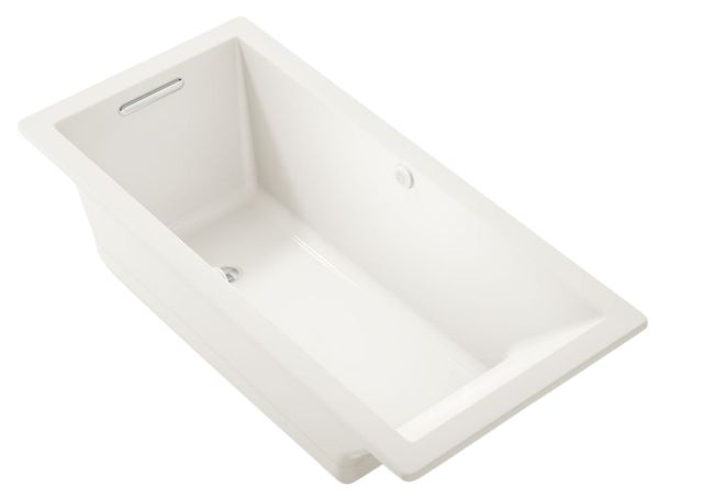 KOHLER® Underscore® Biscuit 66" x 32" Drop-In/Undermount BubbleMassage™ Air Bath with Bask® Heated Surface-0