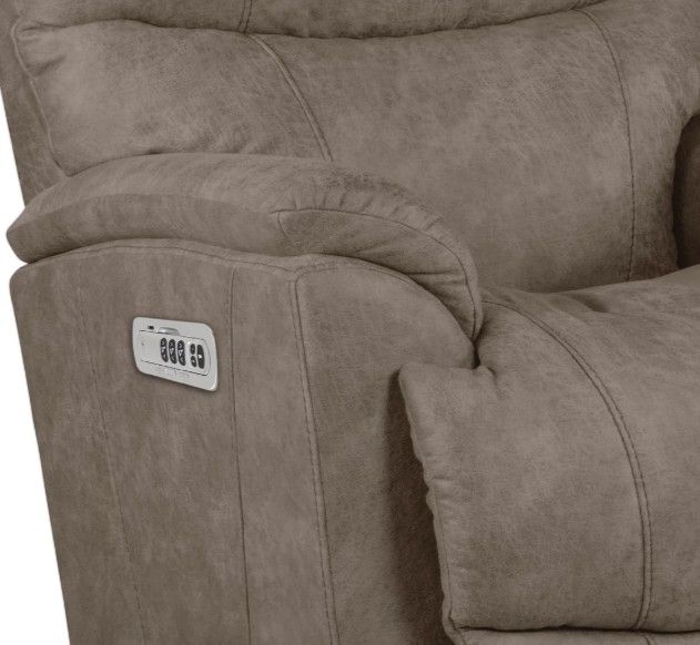 La-Z-Boy® Trouper Sable Power Rocking Recliner with Headrest-1