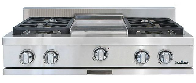 Capital Cooking™ Capital Chef 36" Stainless Steel Sealed Burner Gas Rangetop with Griddle-0
