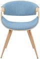 Armen Living Butterfly Blue/Oak Dining Chair-2