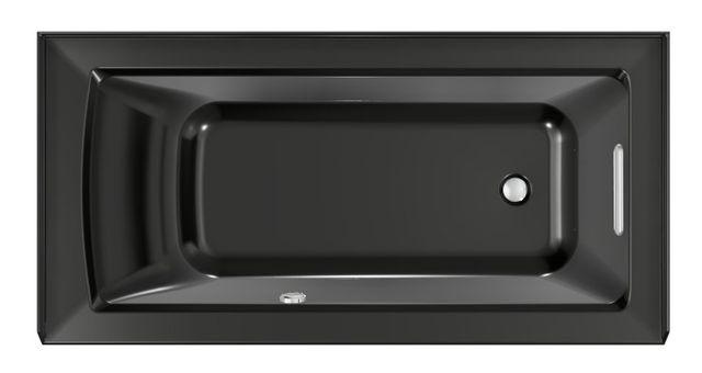 KOHLER® Archer® Black 60" x 30" Alcove Heated BubbleMassage™ Air Bath-2