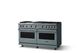 Viking® 5 Series 60" Novembery Sky Pro Style Gas (NG) Range with Polished Chrome Trim-2