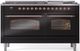 Ilve® Nostalgie II Series 60" Glossy Black Pro Style Dual Fuel Range-0