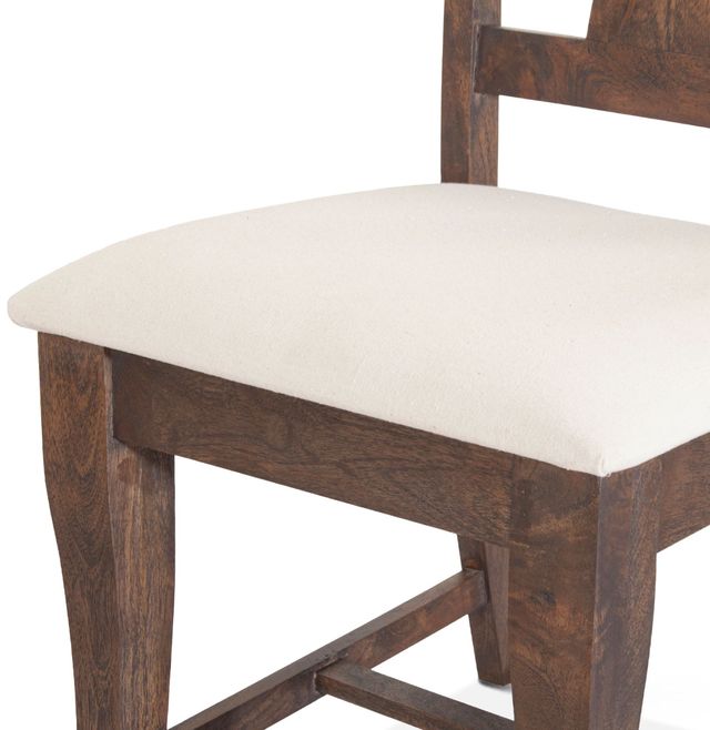 Home Trends & Design Nimes Antique Oak/Weathered Mango Upholstered Dining Chair-3