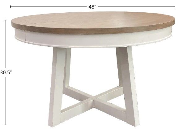 Parker House® Americana Modern 5-Piece Weathered Natural Round Dining Table Set with Cotton Base-1