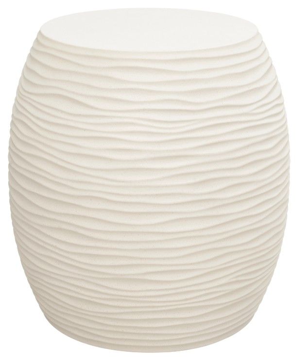 Sunset West Bazaar Dune Sand Glass Fiber Reinforced Concrete Outdoor End Table-0