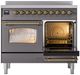 Ilve® Nostalgie II Series 40" Matte Graphite Pro Style Induction Range-3