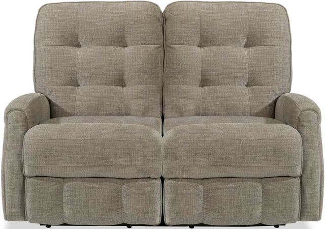 Flexsteel® Devon Smoke Power Reclining Loveseat with Power Headrests-1