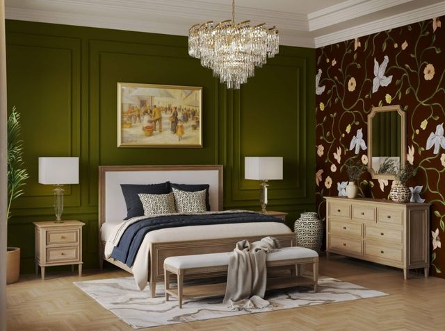 Bramble Vivienne King Upholstered Panel Bed-1