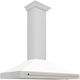 ZLINE 48" Autograph Edition White Matte Wall Mounted Range Hood -1