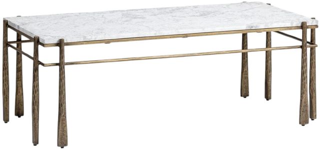 Classic Home Jasmine Moonstone White Coffee Table-0