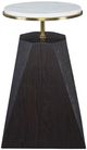 Century® Cadence Marble Top Accent Table with Mocha Base-1