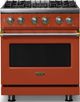 Viking® 5 Series 30" Spriced Cider Pro Style Dual Fuel (LP) Range with Polished Chrome Trim-0
