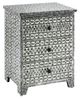 A & B Home Gray/White Bedside Table-0