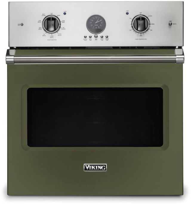 Viking® 5 Series 27" Cypress Green Professional Built In Single Electric Premiere Wall Oven-0